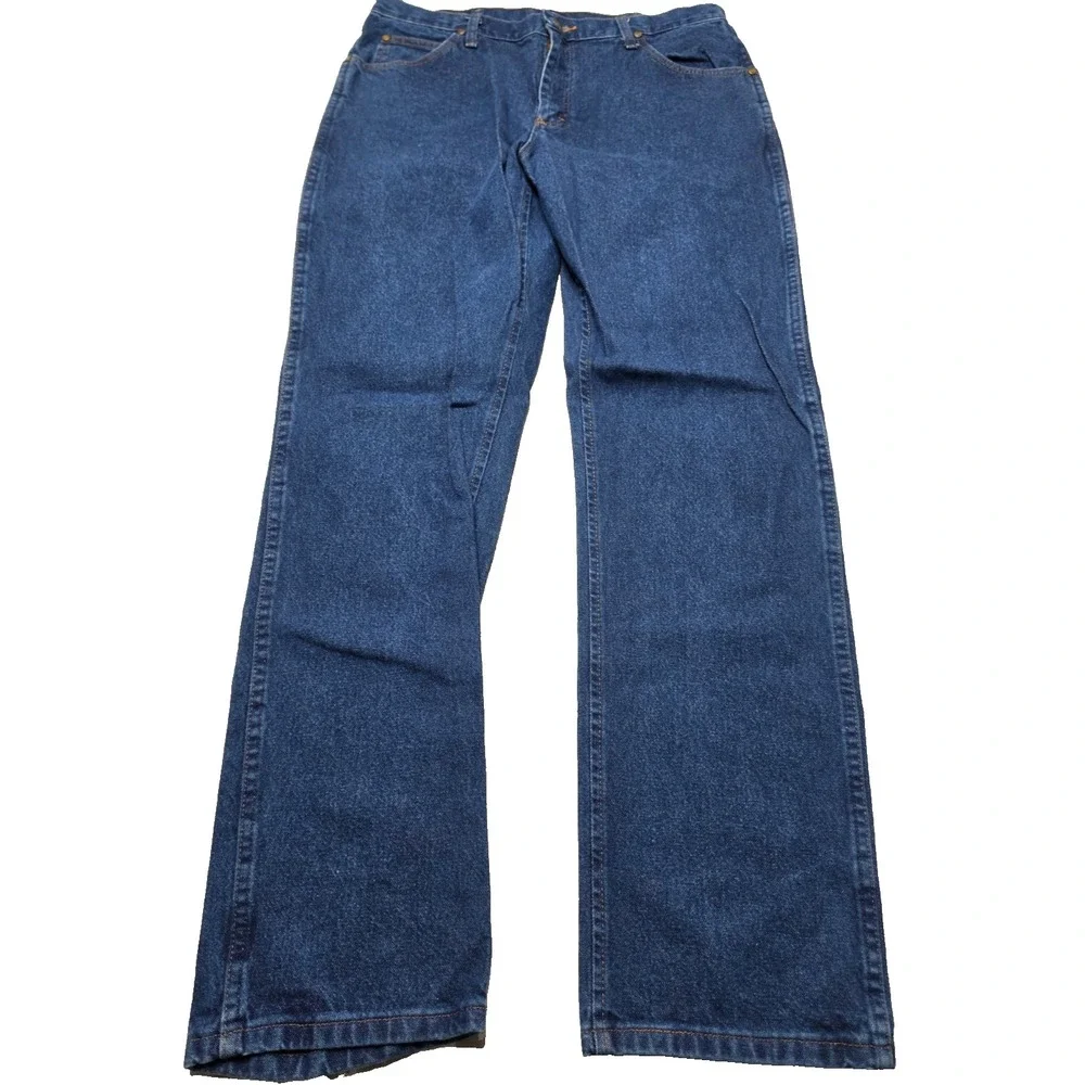 Wrangler Regular Fit 47MWZ Men's Denim Jeans 36x34 100% Cotton Western Cowboy